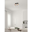 Trio 811400232 mennyezetre szerelhető lámpa Burton 2x28W | E14 - fehér, fekete
