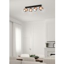 Trio 811400432 mennyezetre szerelhető lámpa Burton 4x28W | E14 - fehér, fekete