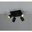 Trio T867730432 mennyezeti spotlámpa SOKA  | 10W GU10 | fekete
