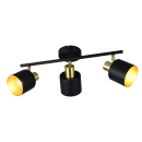Trio T868800380 mennyezeti spotlámpa EVA | 10W E14 | fekete | aranyszínű