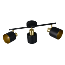 Trio T868800380 mennyezeti spotlámpa EVA | 10W E14 | fekete | aranyszínű