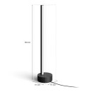 Philips Hue 8718696176245 LED asztali lámpa Signe 1x11,8W | 2000-6500K | RGB - szabályozható, Bluetooth, White and Color Ambiance, fekete