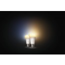 Philips Hue 8719514291256 LED izzók 2x8W | E27 | 1100lm | 2200-6500K - készlet, White Ambiance, szabályozható, Bluetooth