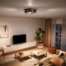 Philips Hue 8719514339163 mennyezetre szerelhető spotlámpa Buckram 4x5,5W | GU10 | 1400lm | 2200-6500K - White Ambiance, távirányító, szabályozható, Bluetooth, fekete
