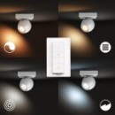 Philips Hue 8719514339224 fali vagy mennyezeti spotlámpa Buckram 1x5W | GU10 | 350lm | 2200-6500K - White Ambiance, Bluetooth, távirányító, szabályozható, fehér