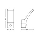 Philips 8719514417717 LED kültéri fali lámpa mozgásérzékelővel Splay 1x12W | 1100lm | 2700K | IP44 - antracit