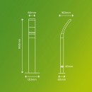 Philips 8719514417816 LED kerti oszlop Splay 1x12W | 1200lm | 4000K | IP44 - antracit