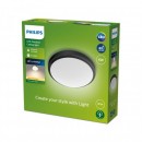Philips 8719514417878 LED kültéri mennyezeti lámpa Doris 1x6W | 600lm | 2700K | IP54 - EyeComfort, fekete