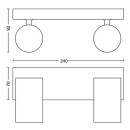 Philips 8719514435230 mennyezetre szerelhető spotlámpa Kosipo 2x5,5W | GU10 - állítható, fehér