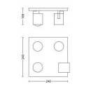 Philips 8719514435353 mennyezetre szerelhető lámpa Runner 4x20W | GU10 - állítható, fekete