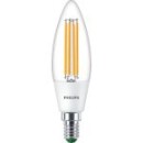 Philips 8719514435759 LED szénszálas izzó 1x2,3W/40W | E14 | 485lm | 3000K - átlátszó, Ultra Efficient