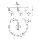 Philips 8719514465176 mennyezetre szerelhető lámpa Limbali 4x50W | GU10 - fehér