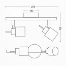 Philips 8719514465312 mennyezetre szerelhető spotlámpa Meranti 2x35W | GU10 - fehér