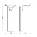 Philips 8719514476899 LED kerti napelemes oszloplámpa mozgásérzékelővel Tyla 1x9W | 930lm | 4000K | IP44 - antracit