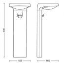 Philips 8719514476974 LED kerti napelemes oszloplámpa mozgásérzékelővel Tyla 1x1,2W | 255lm | 4000K | IP44 - antracit