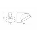 Philips 8719514477254 LED kültéri fali lámpa Mimosa 1x7W | 630lm | 2700K | IP44 - antracit