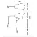Philips 8719514477353 kerti fali lámpa GardenLink 3x24W | 1800lm | 2700K | IP44 - 3 db-os készlet, leszúrható, fekete