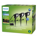 Philips 8719514477353 kerti fali lámpa GardenLink 3x24W | 1800lm | 2700K | IP44 - 3 db-os készlet, leszúrható, fekete
