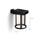 Philips 8720169263932 LED napelemes kültéri fali lámpa Camill | 1,4W integrált LED forrás | 250lm | 3000K