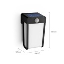 Philips 8720169265509 LED napelemes kültéri fali lámpa Shroud | 2,3W integrált LED forrás | 250lm | 2700K