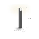Philips 8720169278080 LED kültéri oszloplámpa Arbour | 3,8W integrált LED forrás | 800lm | 2700K
