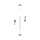 Ideal lux 352244 mennyezeti függőlámpa LOOK  GU10 | a kábelen | fekete