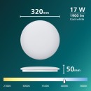 Philips 8721103069030 LED mennyezetre szerelhető lámpa CL200  | 17W integrált LED forrás | 1900lm | 4000K | fehér