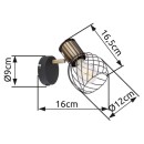 Globo 54013-1 fali lámpa Argusto 1x40W | E27 - fekete