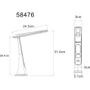 Globo 58476 LED asztali lámpa AVERIE  | 2W integrált LED forrás | 140lm | 3000/4000/6000K | kapcsolóval