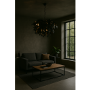 Trio R10464032 mennyezeti függőlámpa Leavy 4x28W | E14 - állítható magasság, fekete, arany