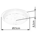 Globo 48090 mennyezeti lámpa Ballerina I 1x60W | E27 - króm, szatén üveg