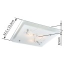Globo 48092-2 mennyezeti lámpa Ballerina I 2x60W | E27 - króm, szatén üveg