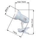 Globo 5496 csíptetős lámpa Basic 1x40W | E27 - fehér