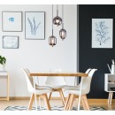 Globo 15345-3 mennyezeti függőlámpa Blacky 3x40W | E14 - fekete, füstüveg