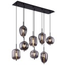 Globo 15345-8 mennyezeti függőlámpa Blacky 8x40W | E14 - fekete, füstüveg