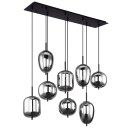 Globo 15345-8 mennyezeti függőlámpa Blacky 8x40W | E14 - fekete, füstüveg
