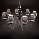 Ideal Lux 111872 mennyezeti függőlámpa Blanche Nero 6x40W|E14 - fekete