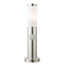 Globo 3158S kerti állólámpa mozgásérzékelővel Boston 1x60W | E27 | IP44 - rozsdamentes acél, opál