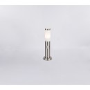 Globo 3158S kerti állólámpa mozgásérzékelővel Boston 1x60W | E27 | IP44 - rozsdamentes acél, opál