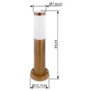 Globo 3158W kerti oszloplámpa Jaicy 1x23W | E27 | IP44 - fa, opál