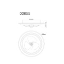 Globo BOZAN 03655 LED ventilátor világítással | 32W LED | 1200lm