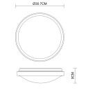 Globo 41764-12 LED mennyezeti lámpa Bruno 1x12W | 530lm | 3000-4500-6000K - opál, fekete, barna
