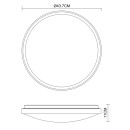 Globo 41764-24 LED mennyezeti lámpa Bruno 1x24W | 1000lm | 3000-4500-6000K - opál, fekete, barna
