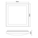 Globo 41764-24Q LED mennyezeti lámpa Bruno 1x24W | 1020lm | 3000-4500-6000K - opál, fekete, barna