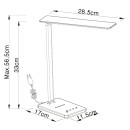 Globo 58400W LED asztali lámpa Bulla 1x6W | 350lm | 3000-4500-6000K - szabályozható, USB, érintőkapcsoló, fehér