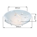 Globo 40404-3 mennyezeti lámpa 3x40W | E27 - matt nikkel, átlátszó kristály