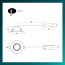 Philips 8721103038074 LED süllyeszthető lámpa Cilantro | 5W integrált LED forrás | 550lm | 4000K | fekete