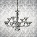 Ideal Lux 095639 mennyezeti függőlámpa Casanova 16x40W | E14 - szürke