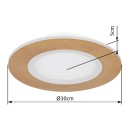 Globo 41767R LED mennyezetre szerelhető lámpa CLAY  | 24W integrált LED forrás | 1370lm | 2700-6500K