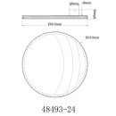 Globo 48493-24 LED mennyezetre szerelhető lámpa CONSTANCE  | 24W integrált LED forrás | 1624lm | 3000/4000/6000K